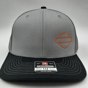 Harley-Davidson Bar & Shield Richardson 112 Trucker Mesh Snapback Cap Biker Hat